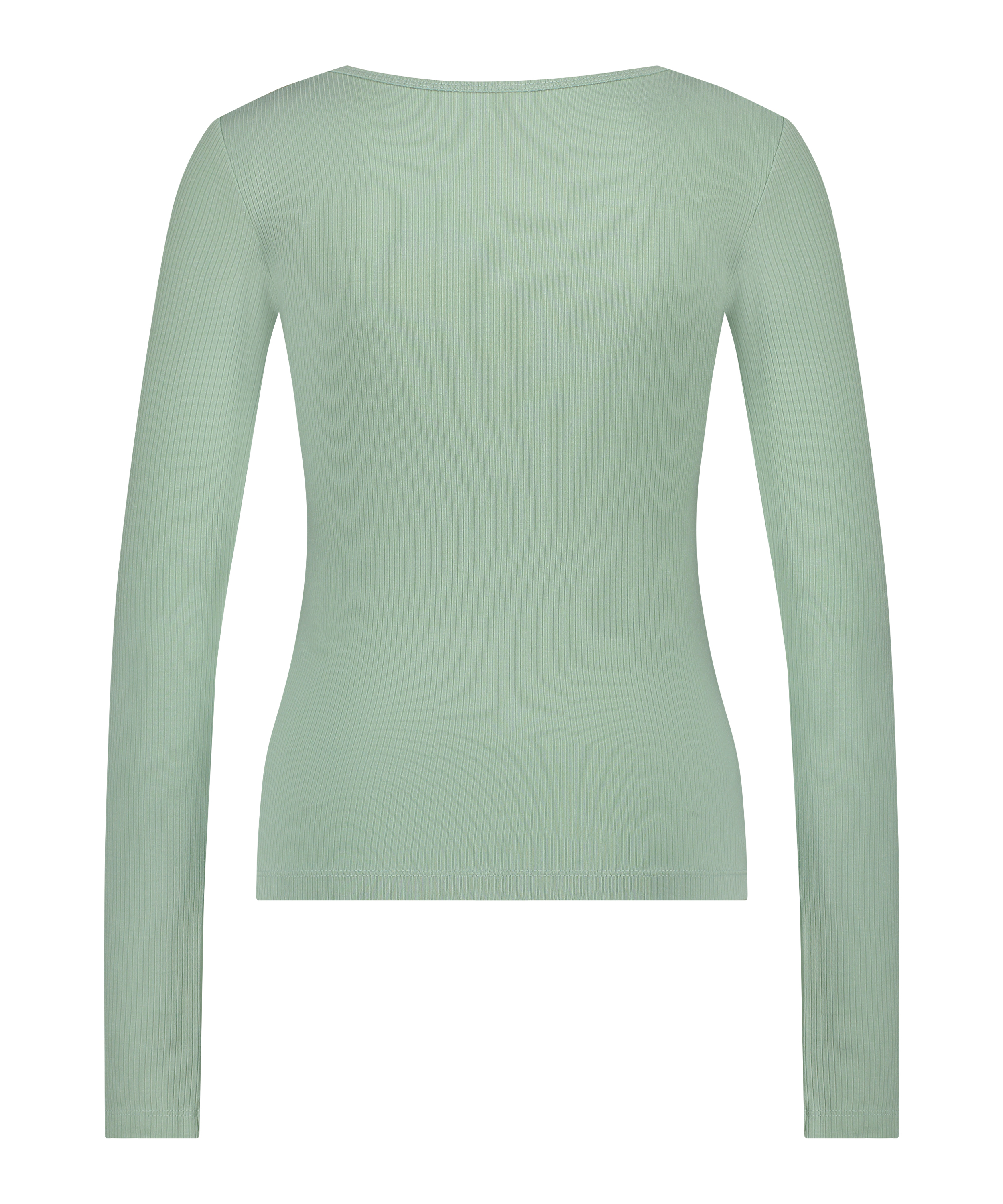 Top piżamowy z prążkowanego materiału, Zielony, main