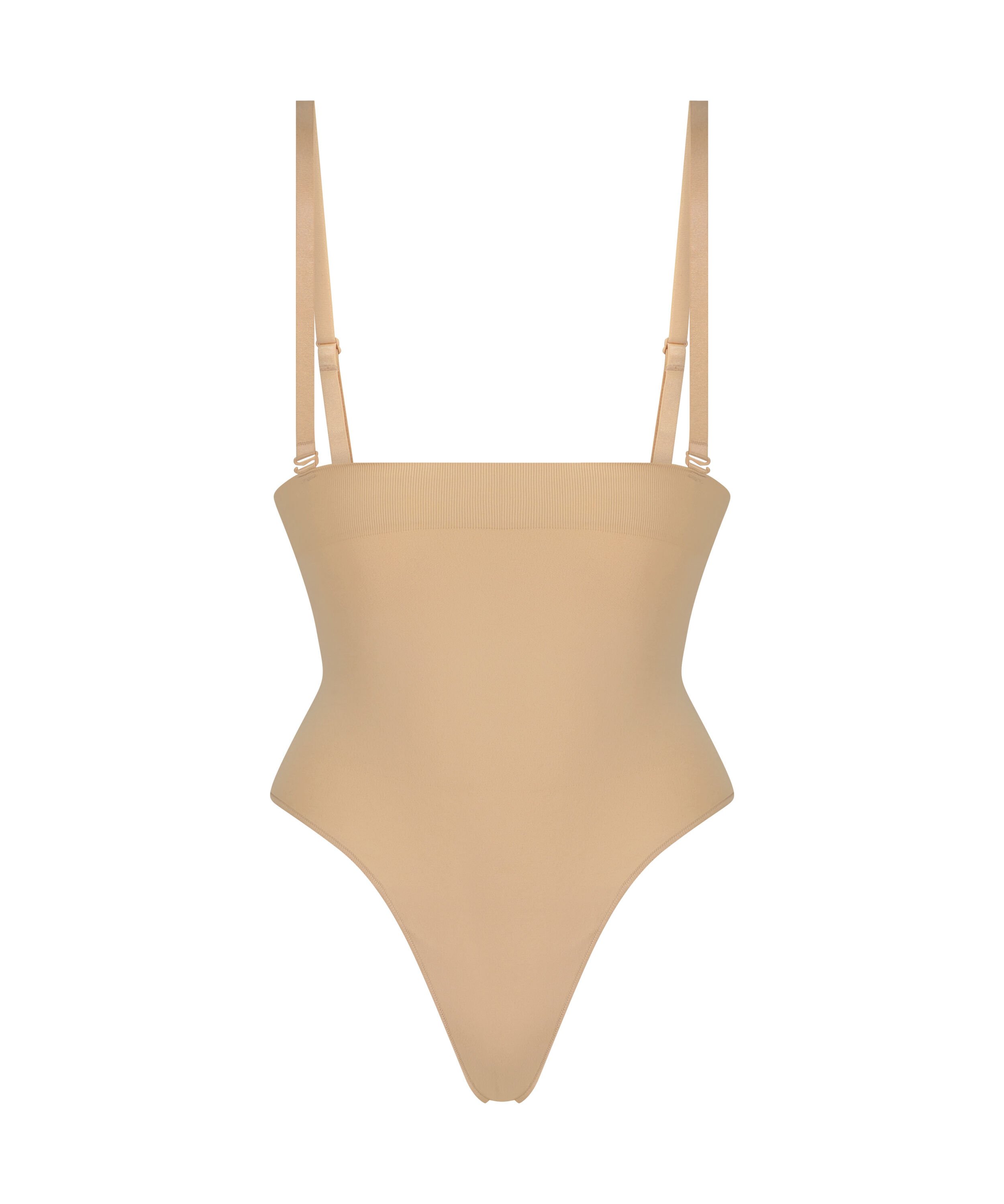 Stringi bezszwowe z wysokim stanem, Beżowy