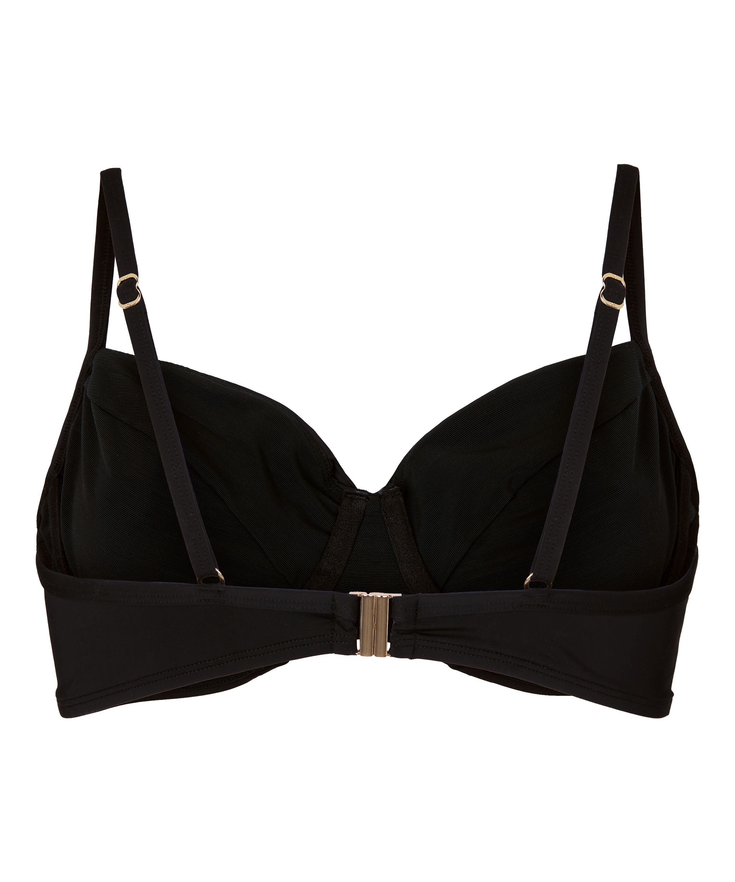 Nieusztywniona g&oacute;ra od bikini z fiszbinami Luxe, Czarny, main