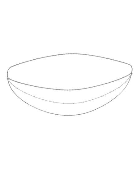 Perłowy łańcuszek na biodra, Szary