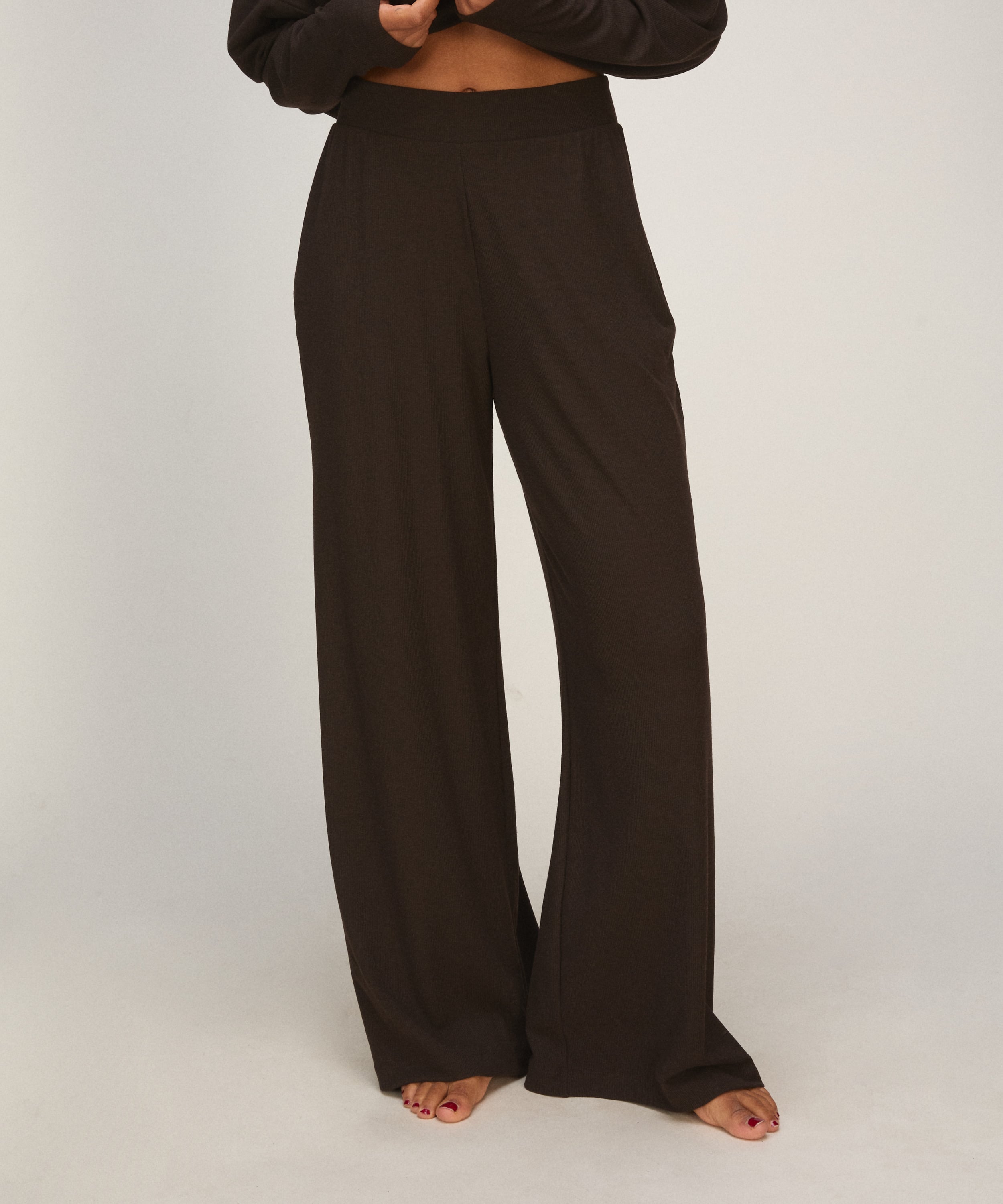 PANT WL PREMIUM RIB JERSEY, Brązowy, main