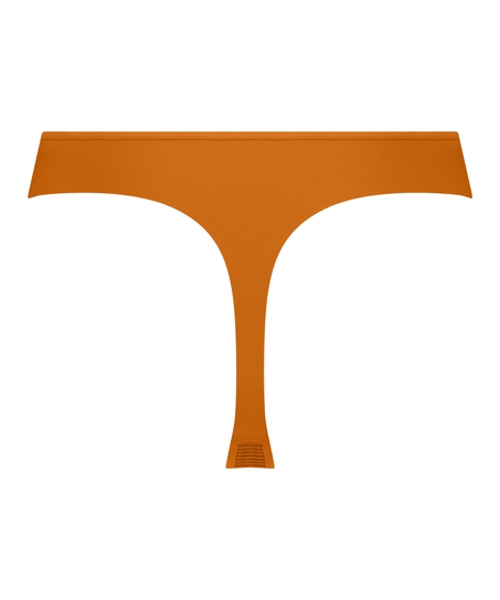 Niewidzialne siateczkowe stringi w paski, Pomarańczowy