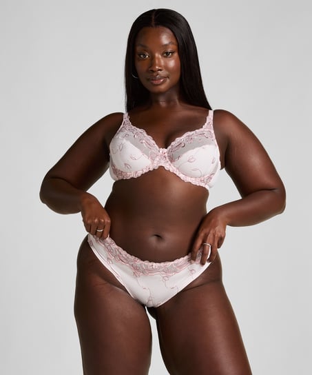 Biustonosz nieusztywniany z fiszbinami Diva, R&oacute;żowy