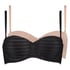 2 Strapless Padded Underwired Bras Lace, Czarny