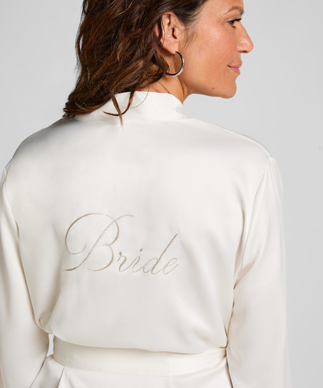 Kimono Ślubny Satynowy, Biały