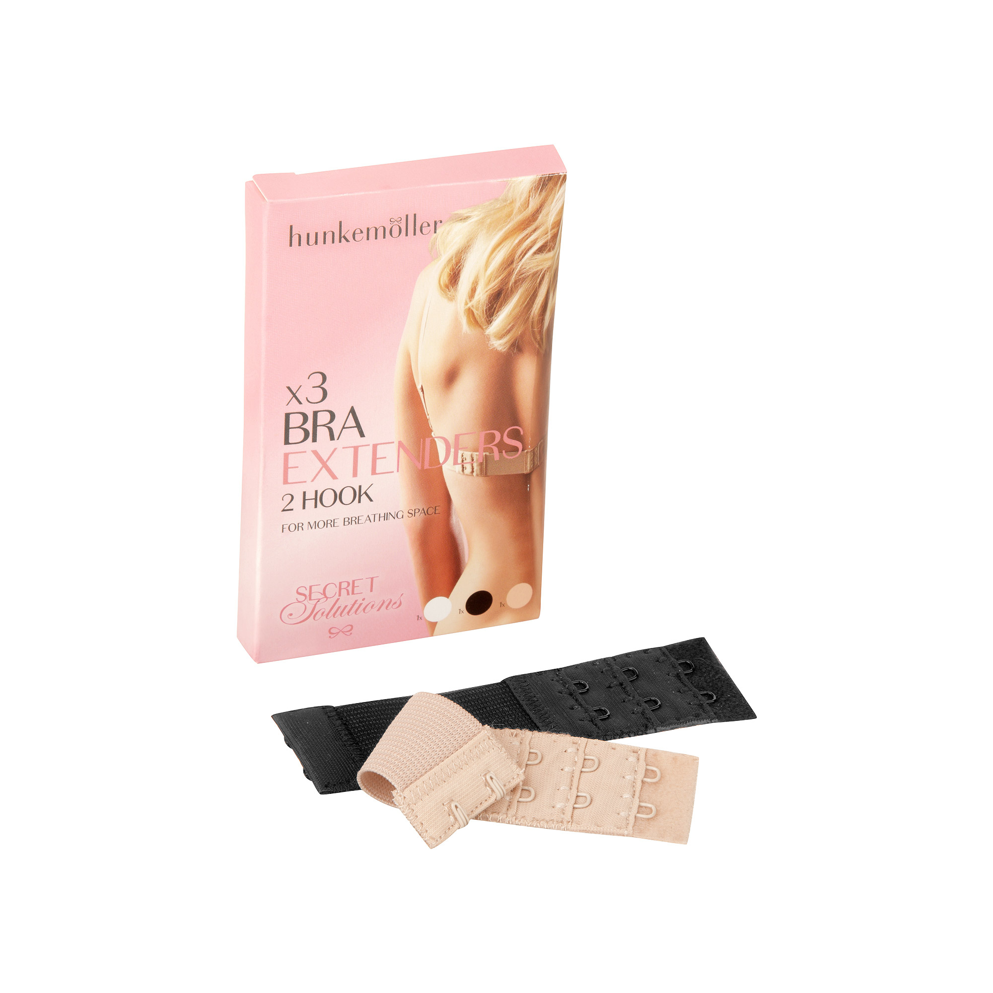 3-pak przedłużek do biustonosza, Biały, main