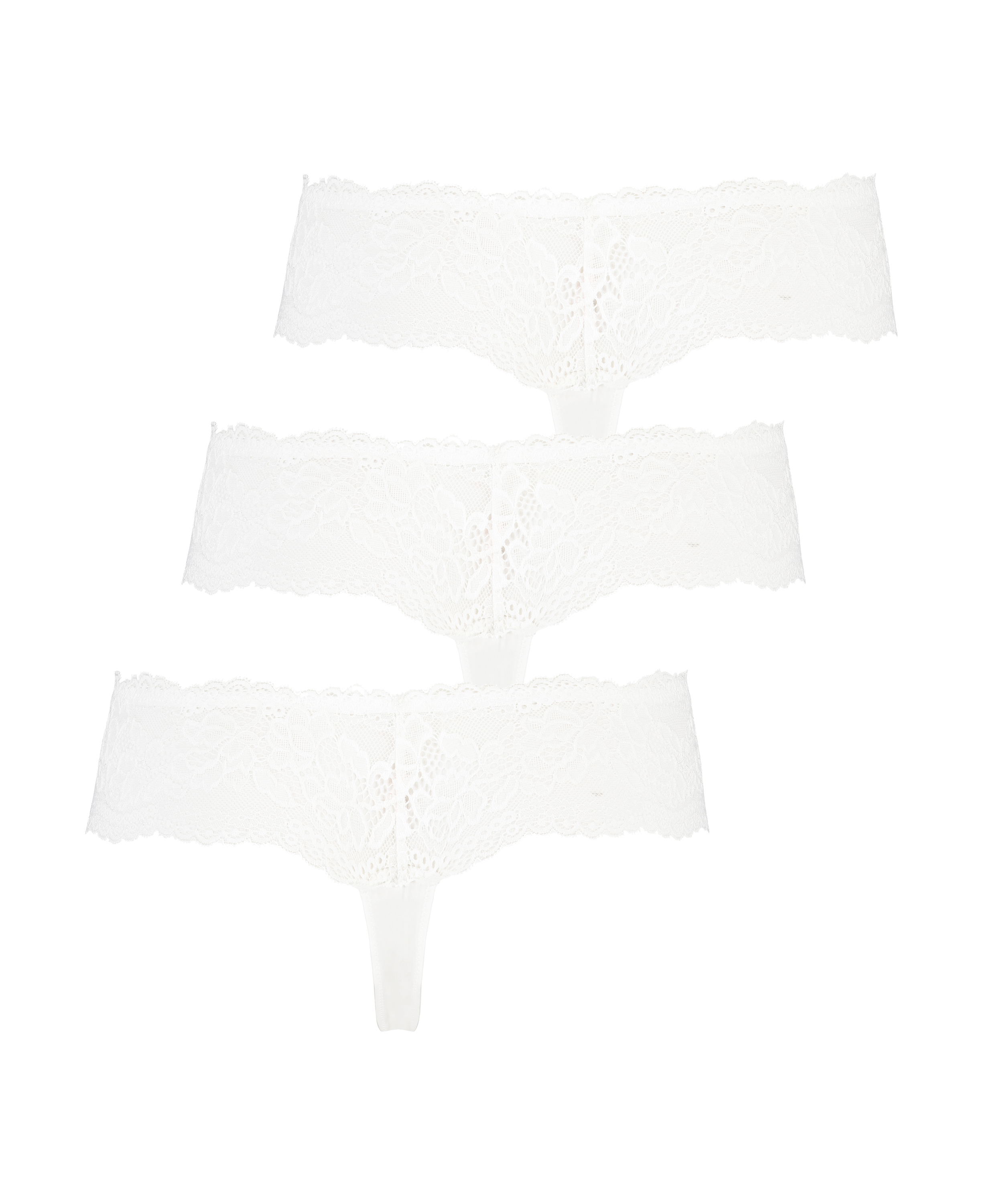 Stringi typu bokserki Florence 3-pak, Biały, main
