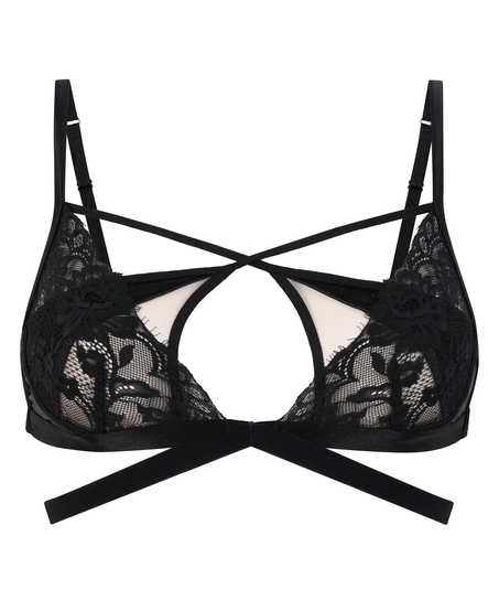 Biustonosz bralette Nisha, Czarny