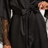 Kimono Satin Lace, Czarny