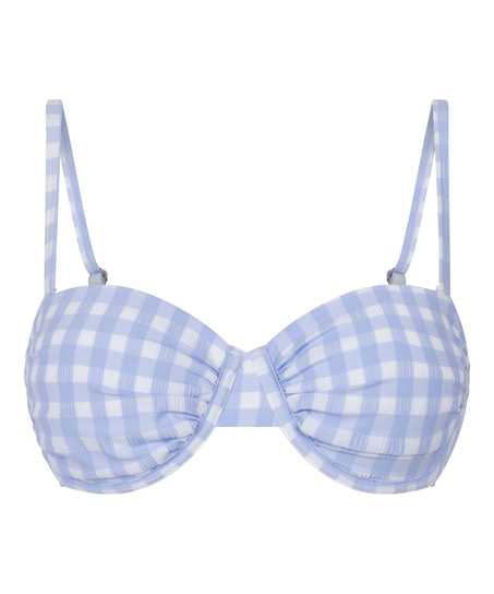 Usztywniany Biustonosz Bikini z Fiszbinami Amalfi, Niebieski