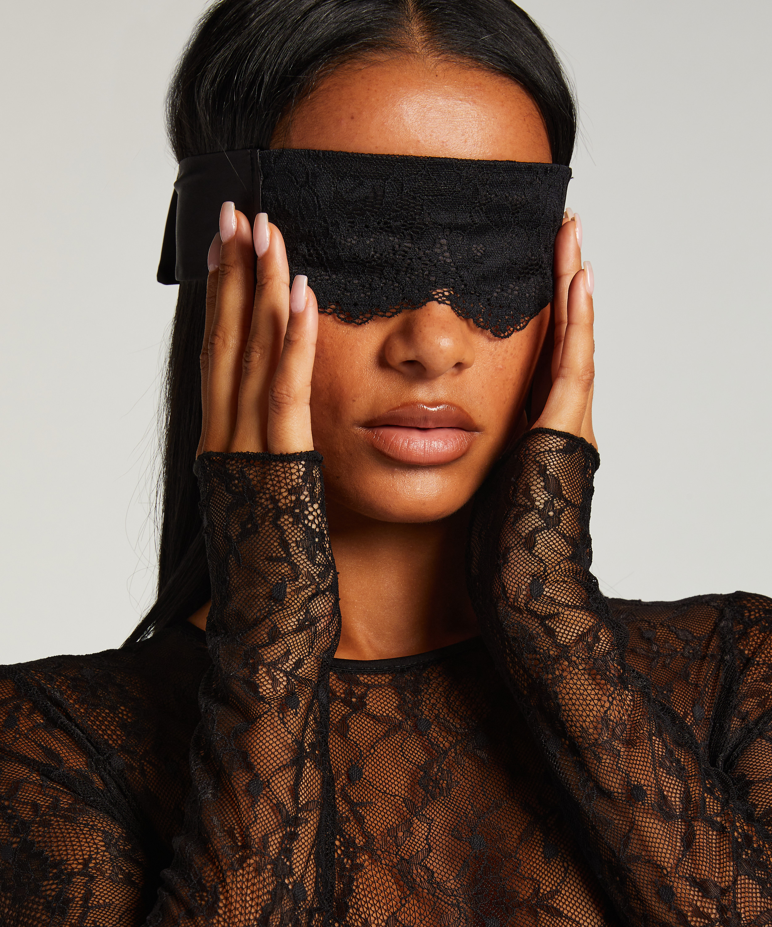 Blindfold Private lace, Czarny, main