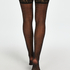 Emilia 20 Denier Lurex Hold-Ups, Czarny