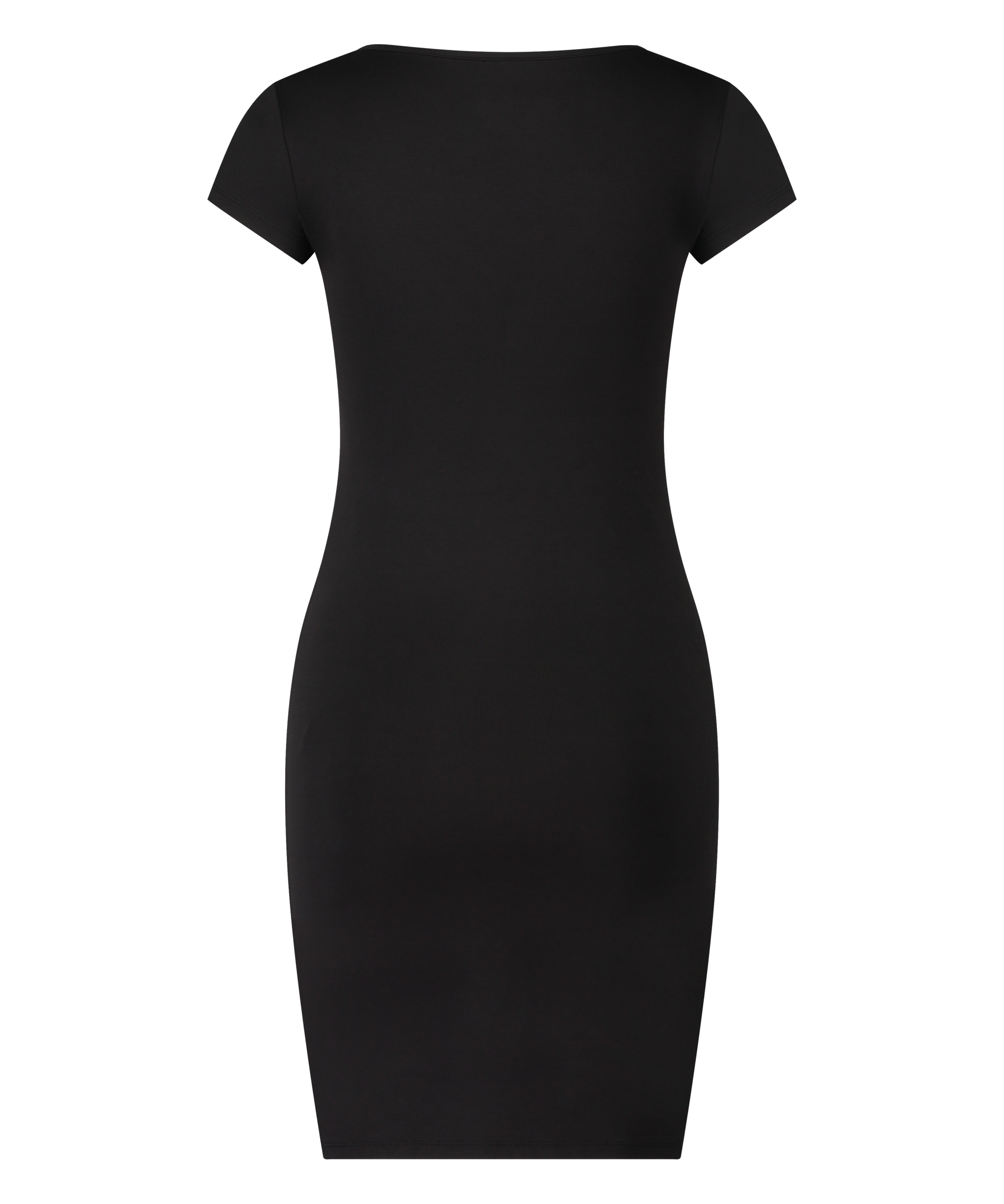 Koszula nocna Henley, Czarny, main