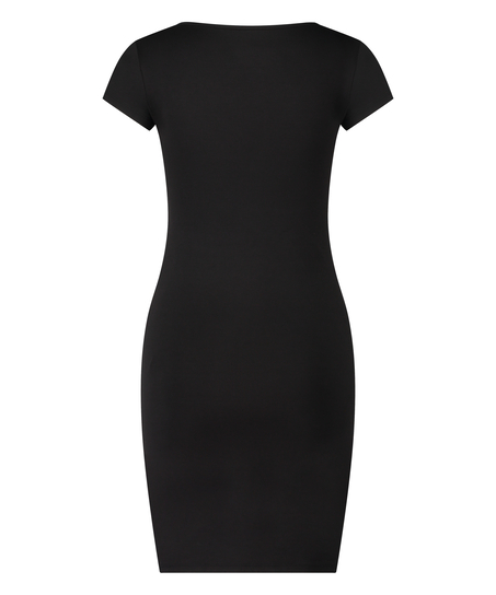 Koszula nocna Henley, Czarny