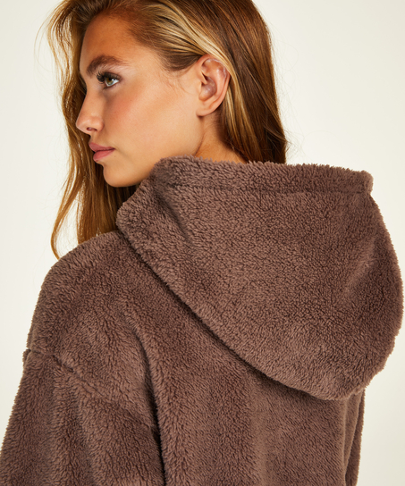 Polarowa bluza z kapturem Snuggle, Szary