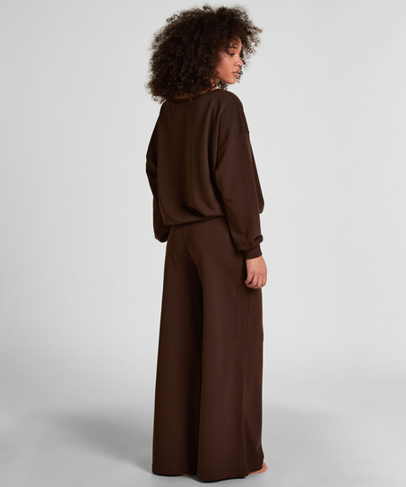 Boatneck Sweater Audrey, Brązowy