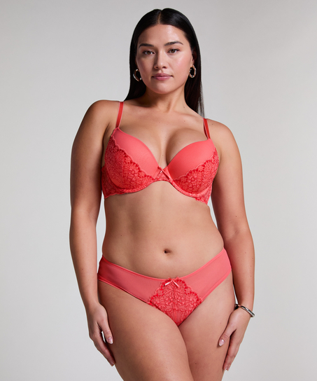 Usztywniony biustonosz push-up marki Cherry z fiszbinami, R&oacute;żowy