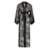 Lotus long chiffon kimono, Czarny