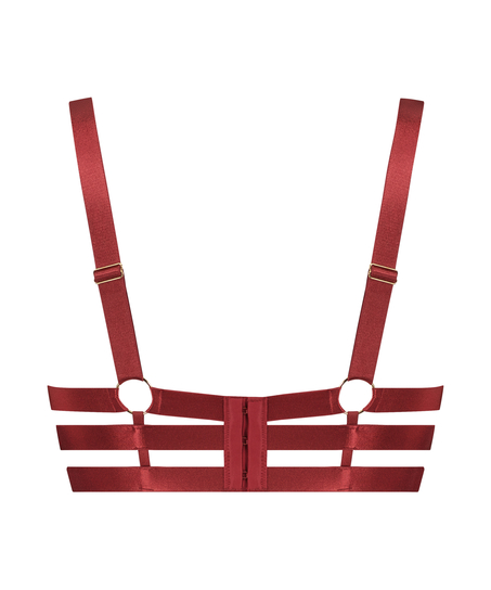 Oxana biustonosz bez wkładek z fiszbinami, Czerwony