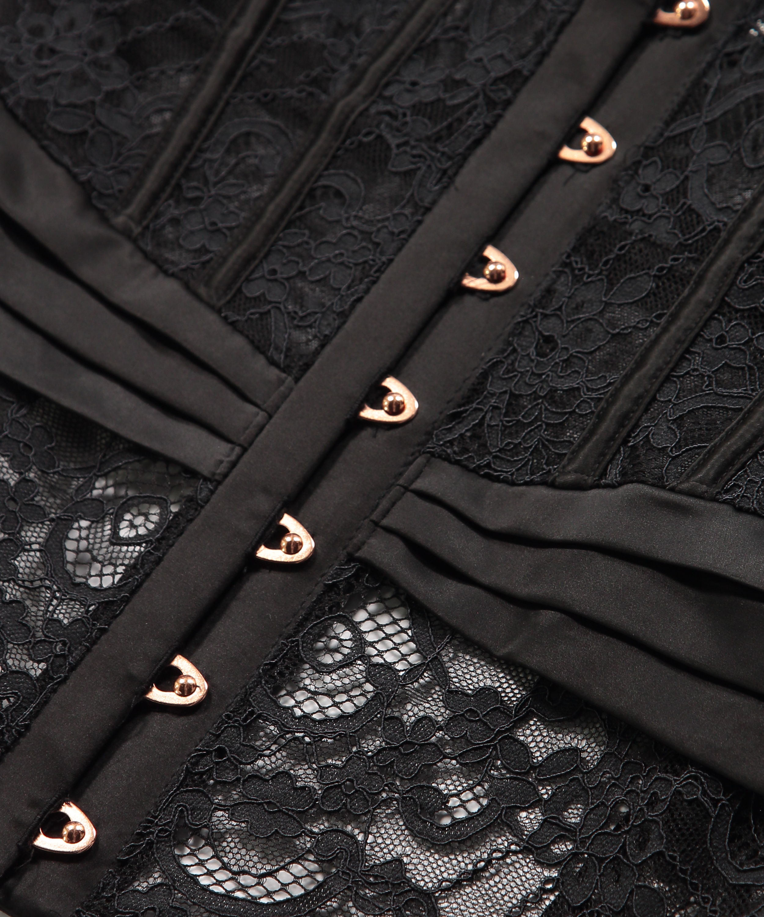 Usztywniony gorset z fiszbinami Amelia, Czarny, main