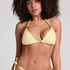 Tr&oacute;jkątna szydełkowa g&oacute;ra od bikini, Ż&oacute;łty