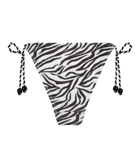 Majtki Bikini Cheeky Tanga Doha Zebra, Biały