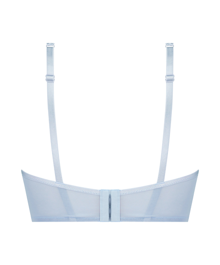 Usztywniony długi biustonosz z fiszbinami Catrin, Niebieski