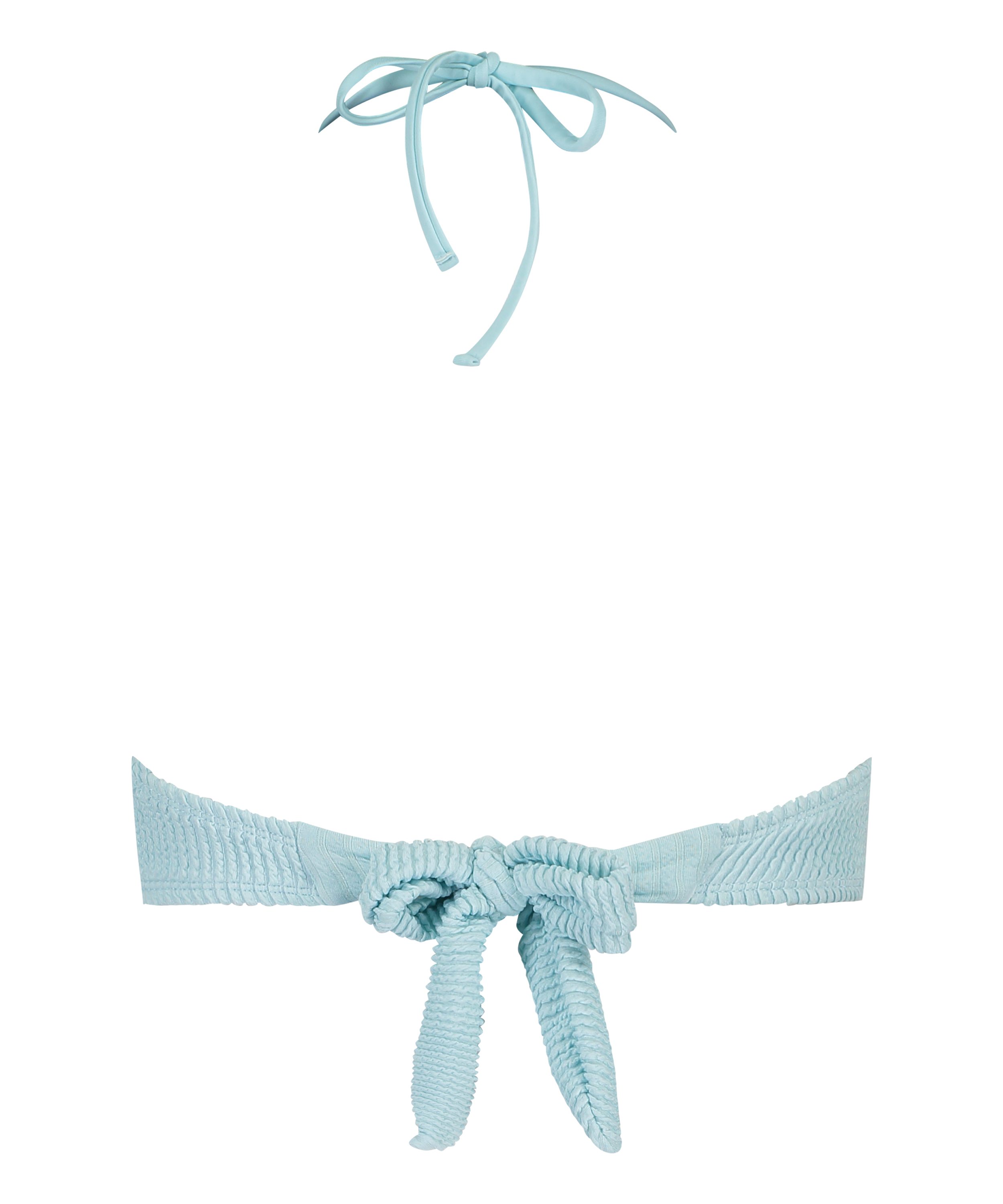 Góra od bikini typu bandeau Crinkle, Niebieski, main