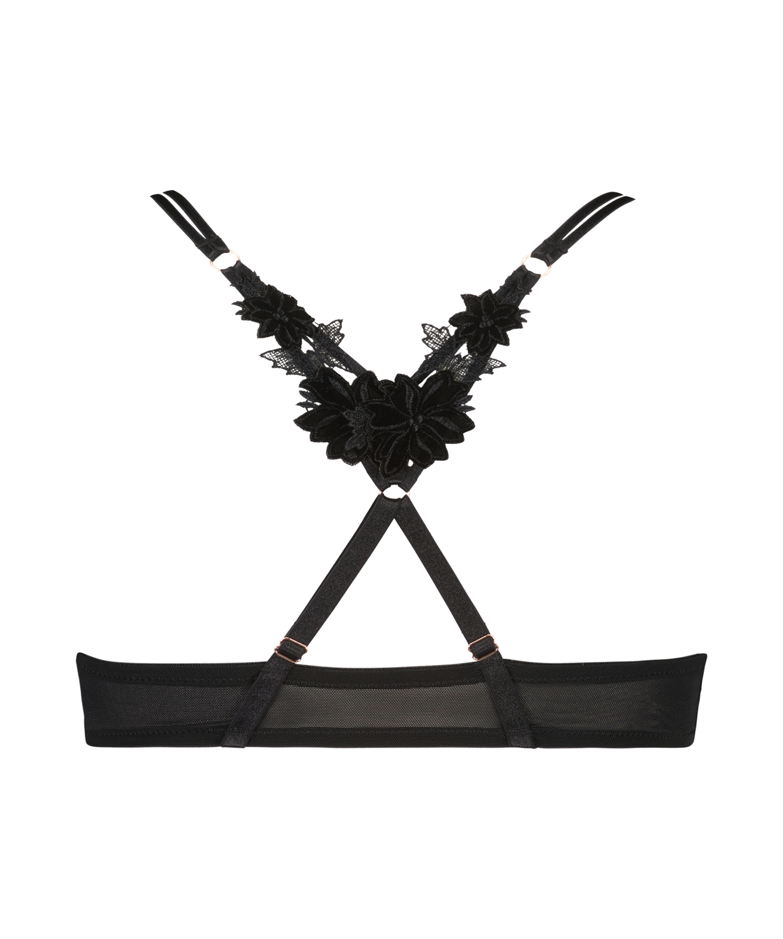 Usztywniony biustonosz push-up z fiszbinami Kelsey Lucy Hale, Czarny, main