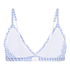 Mia Bralette - Tr&oacute;jkątny Biustonosz z Falbankami, Fioletowy
