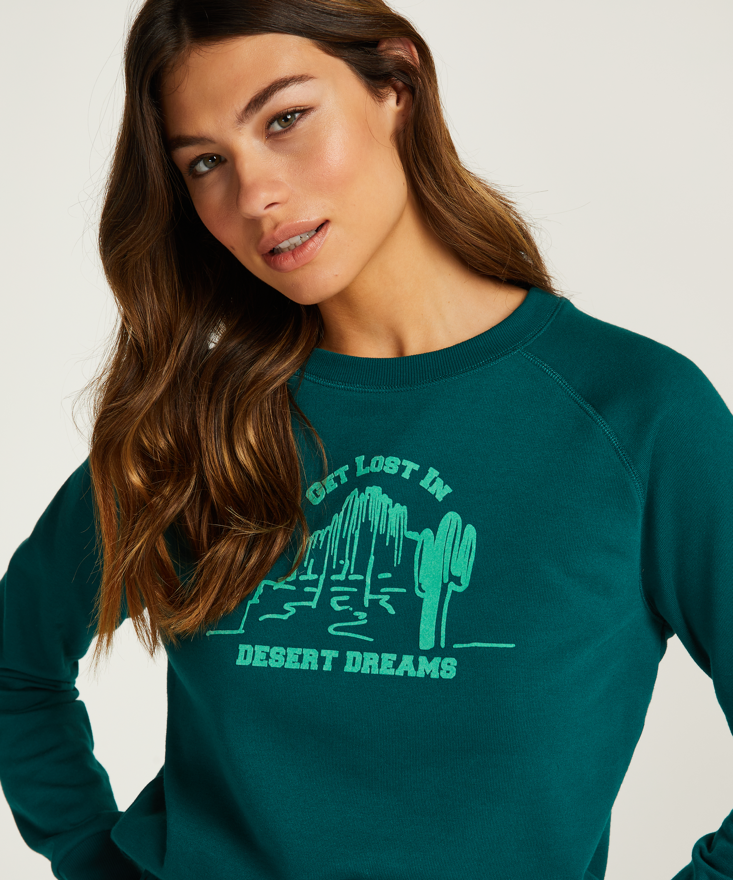 Top z długim rękawem Sweat Desert, Szary, main