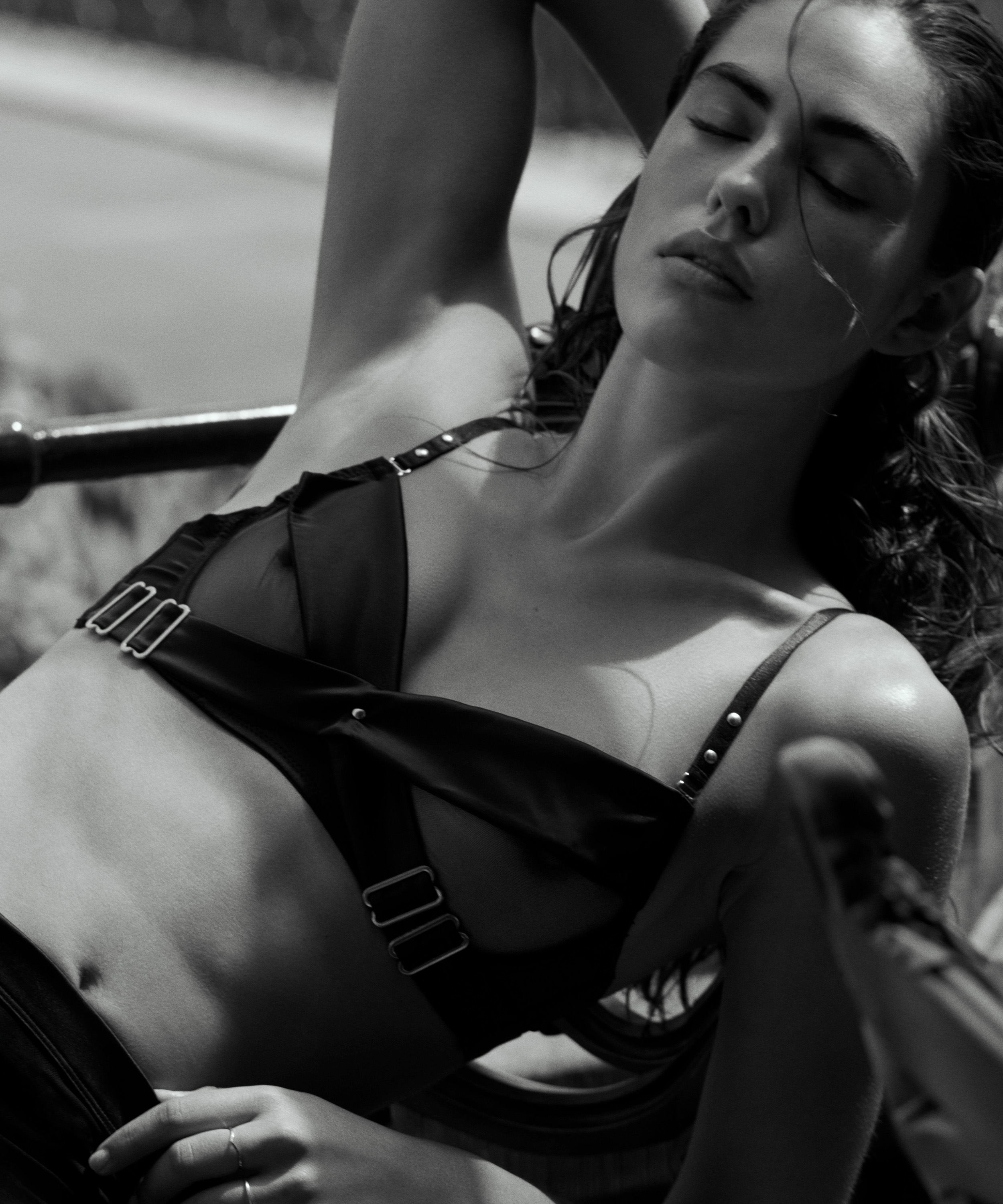 Nieusztywniony biustonosz z fiszbinami Colette, Czarny, main