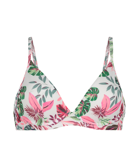 Nieusztywniona g&oacute;ra od bikini z fiszbinami Cuba, Biały