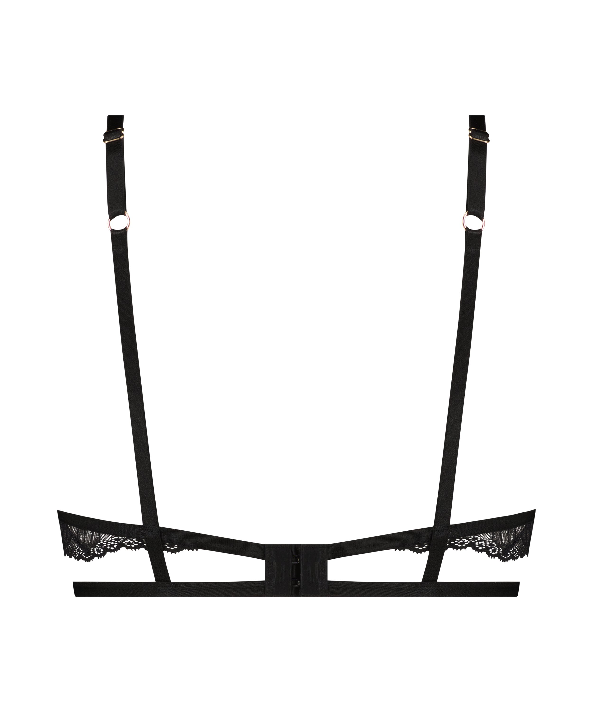 Nieusztywniany biustonosz z fiszbinami Chayna, Czarny, main