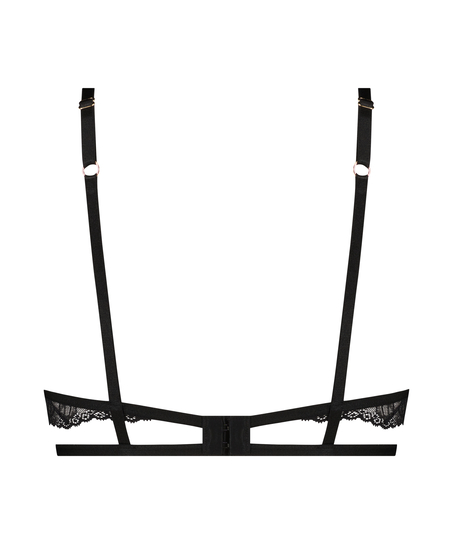 Nieusztywniany biustonosz z fiszbinami Chayna, Czarny