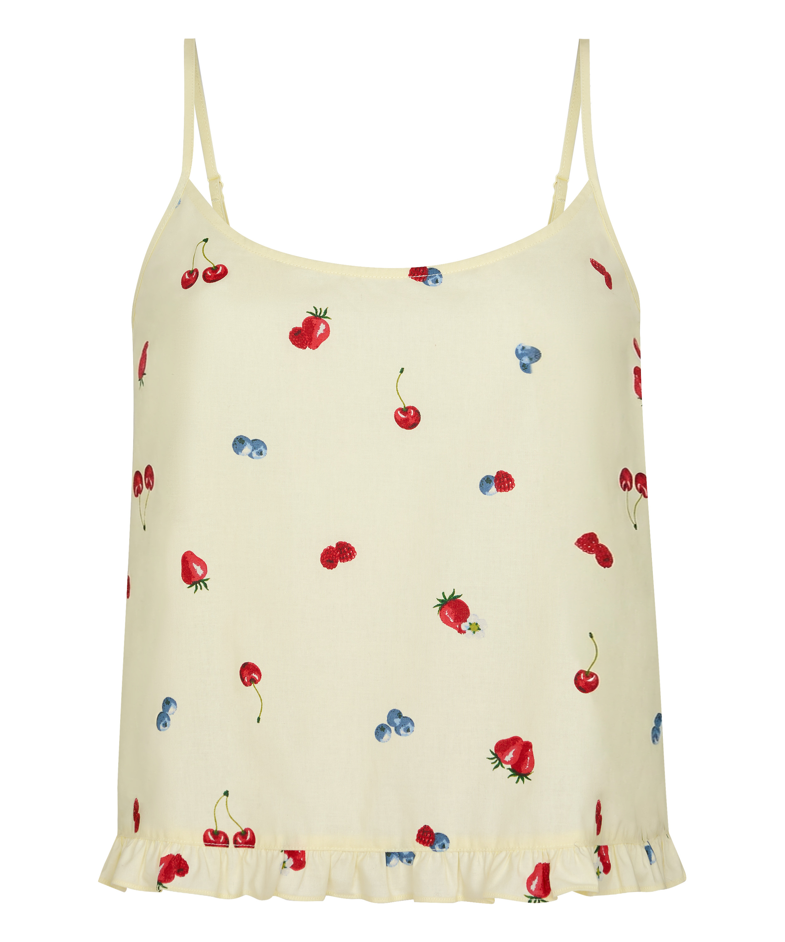 Tkany top na ramiączkach, Ż&oacute;łty, main