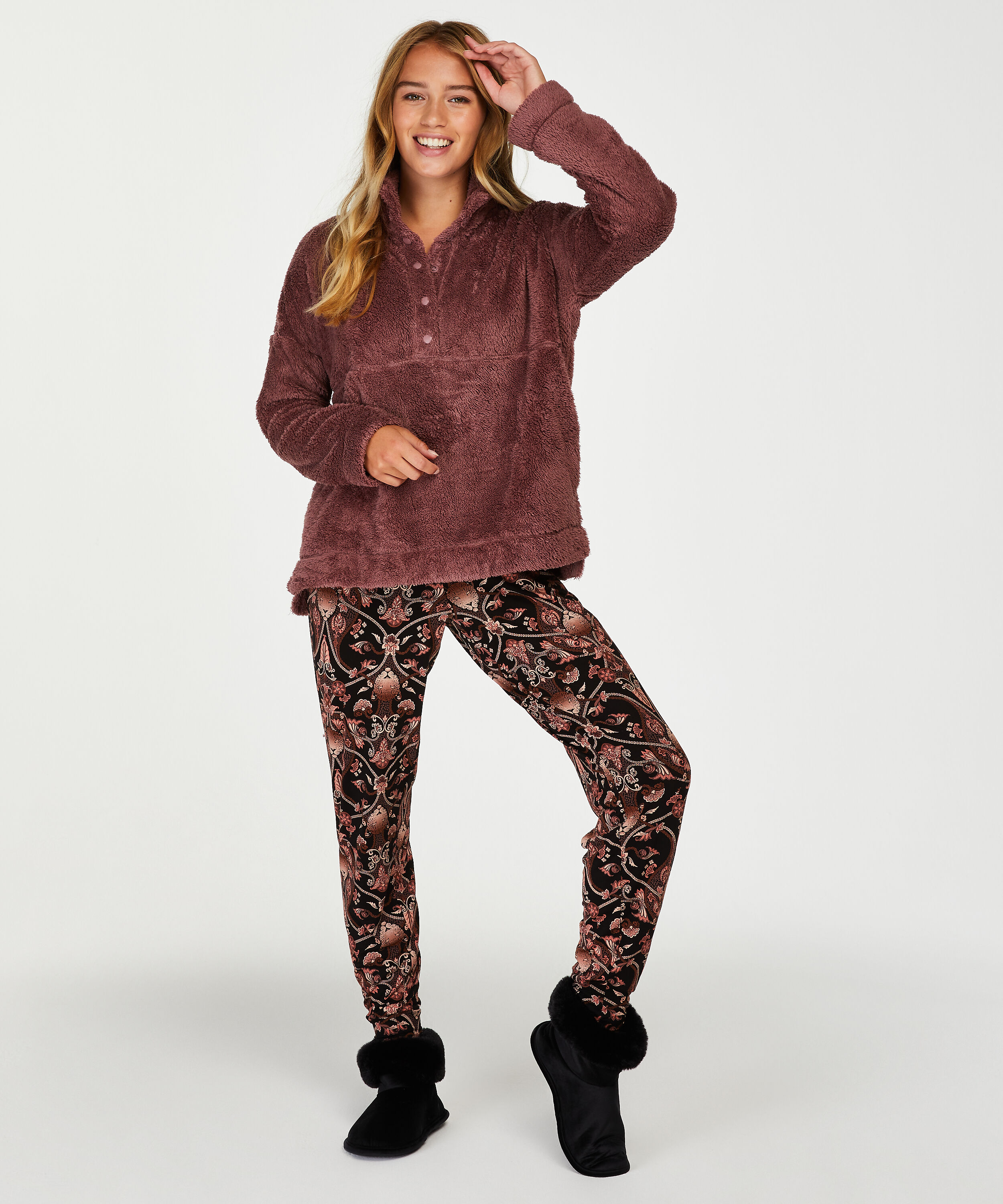 Dżersejowe spodnie od piżamy, Czarny