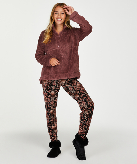 Dżersejowe spodnie od piżamy, Czarny