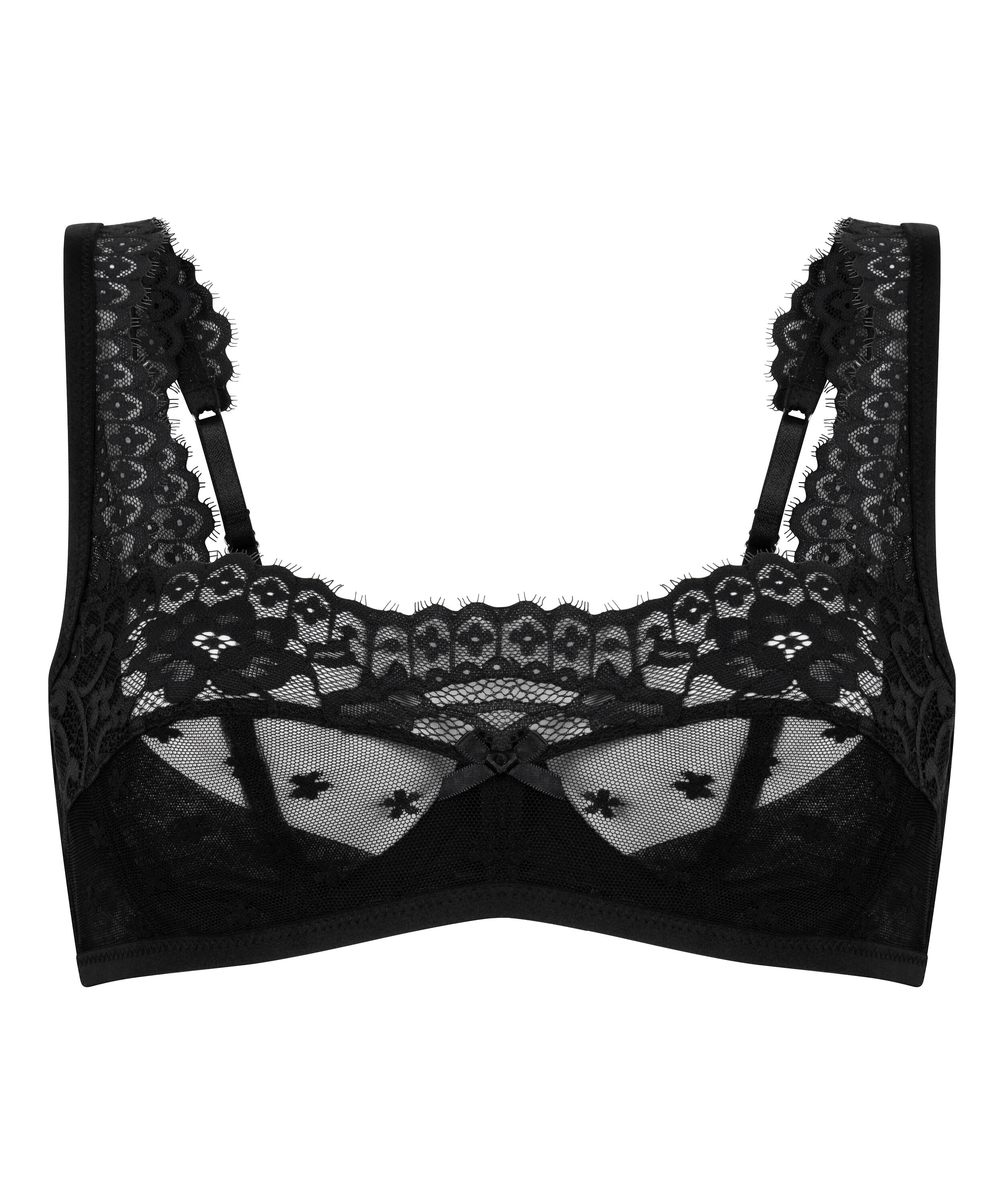 Nieusztywniany biustonosz z fiszbinami Valora, Czarny