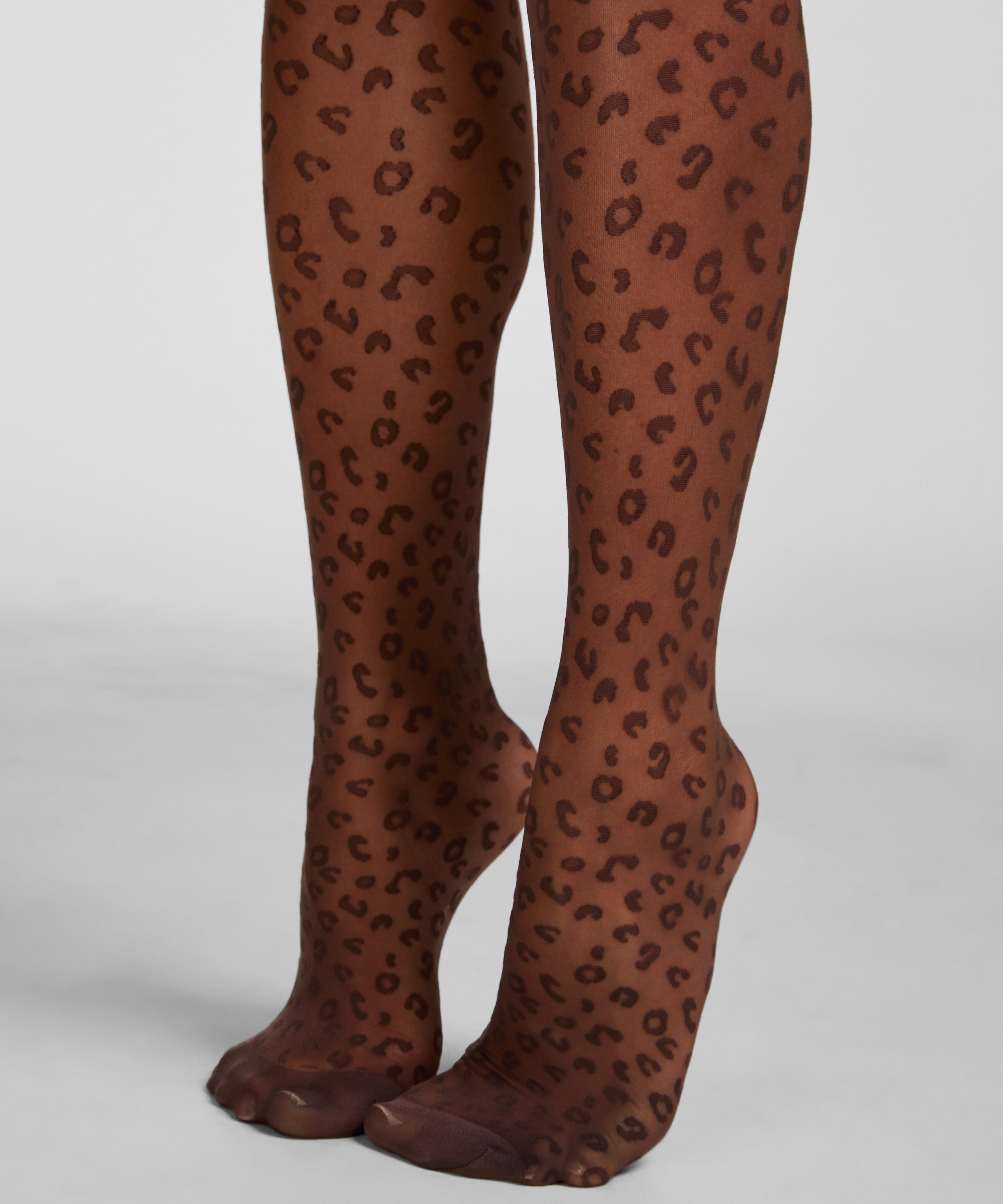 Rajstopy 15 Denier Leopard, Brązowy, main