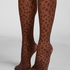 Rajstopy 15 Denier Leopard, Brązowy
