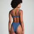 Usztywniany top bikini z fiszbinami Scallop, Niebieski