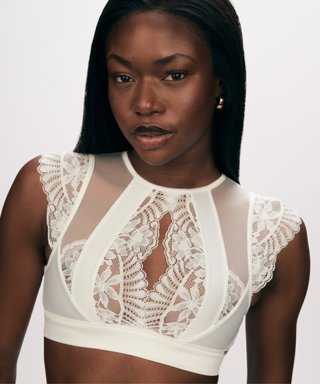 Biustonosz bralette Indigo, Biały