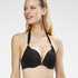 Boho Chick Padded Push-Up Bikini Top, Czarny