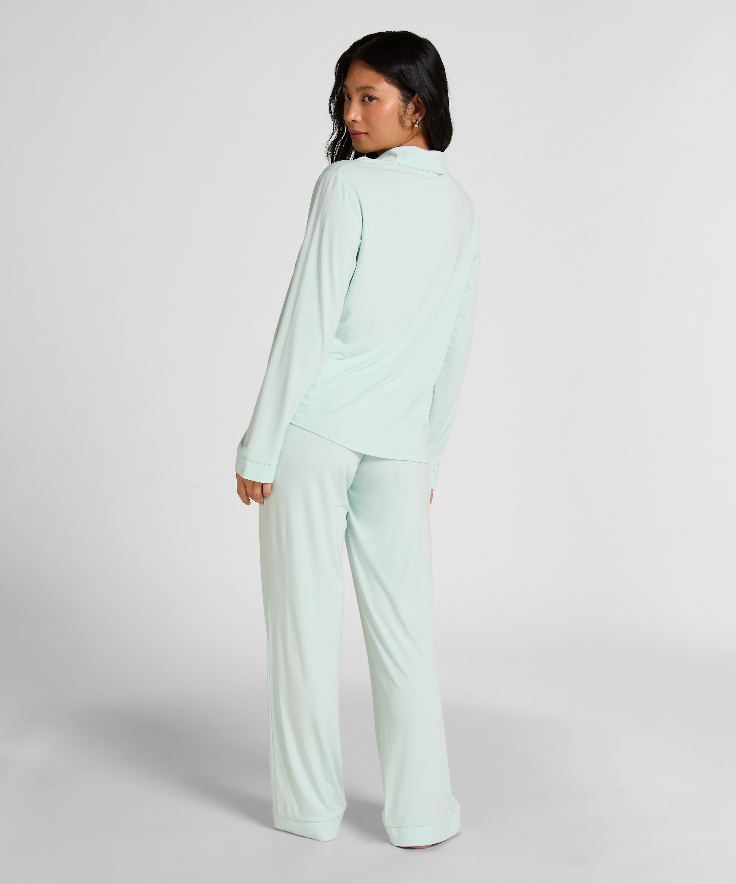 Narzutka Essential z dżerseju z długim rękawem, Niebieski, main