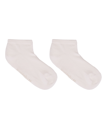 3-pak Bawełnianych Skarpetek Sneaker, Biały