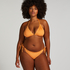 Tr&oacute;jkątna g&oacute;ra od bikini Scallop Lurex, Pomarańczowy