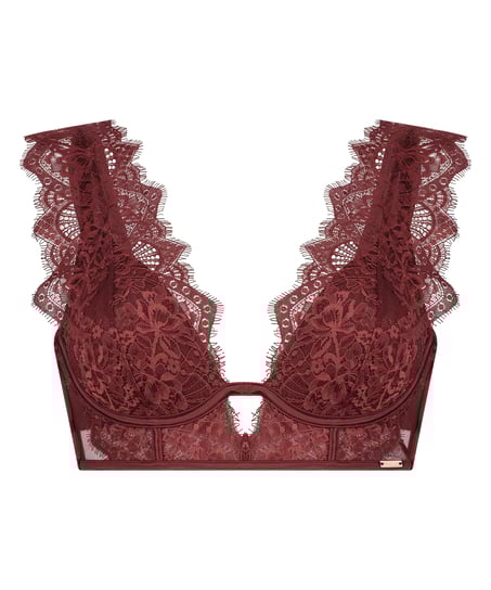 Usztywniany zabudowany biustonosz z fiszbinami Zoe, Czerwony