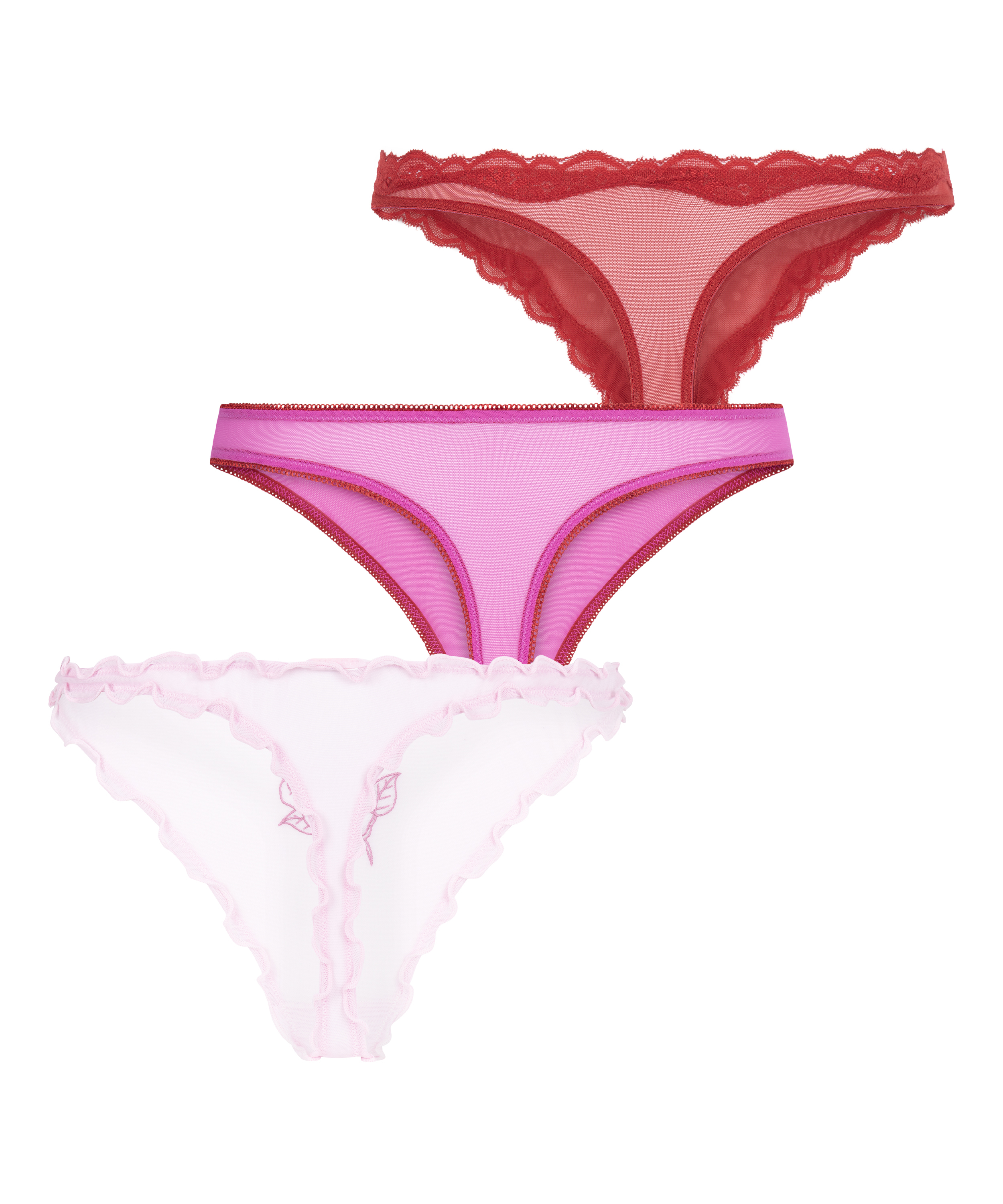 Zestaw prezentowy na Walentynki ze stringami, R&oacute;żowy, main