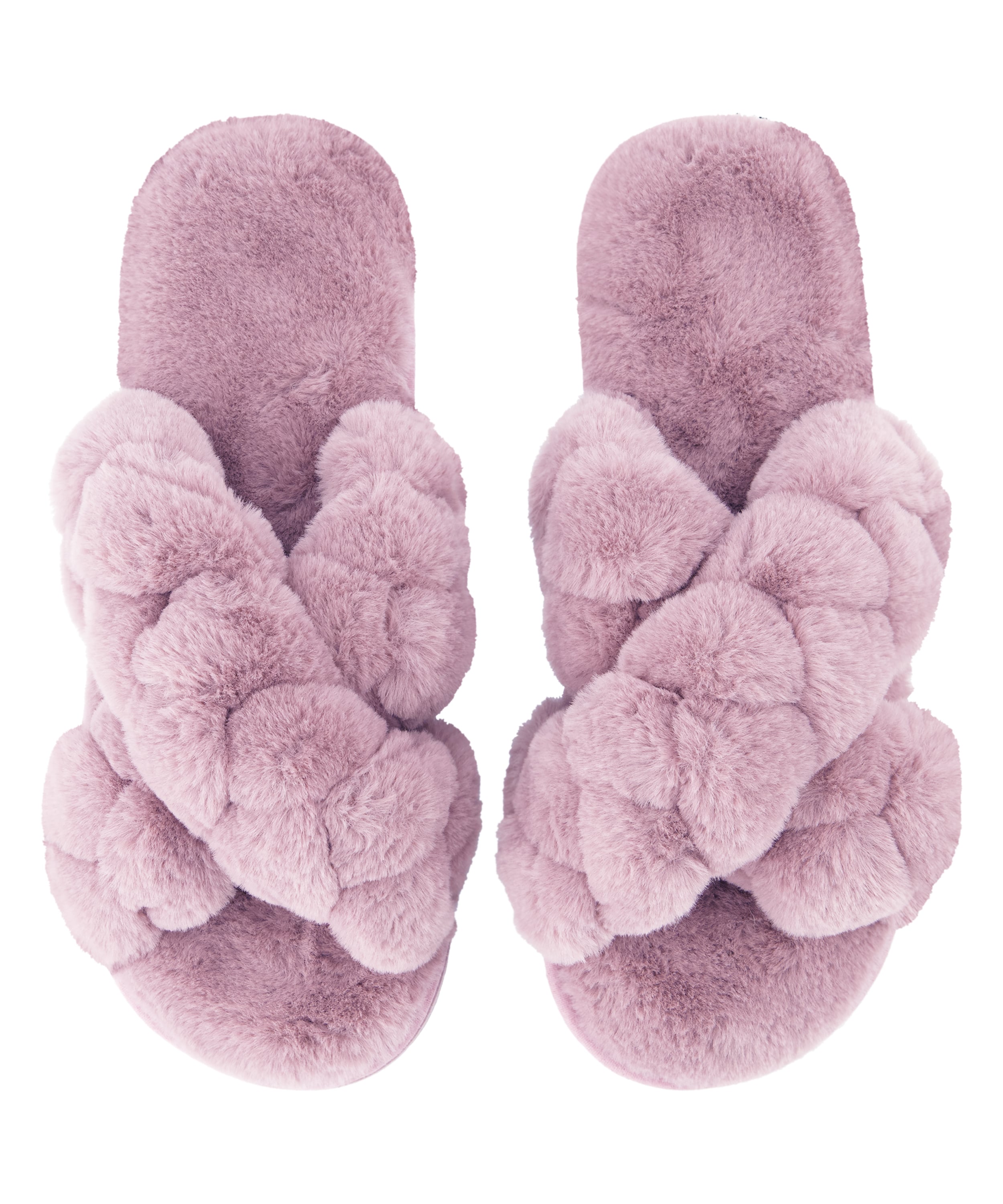Fake Fur Sliders, Fioletowy, main